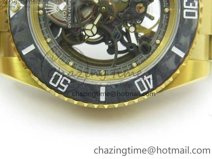 MiroTime 0214 Popular Andrea Pirlo Project Skeleton Submariner YG VRF Best Edition on YG Bracelet SA 2981